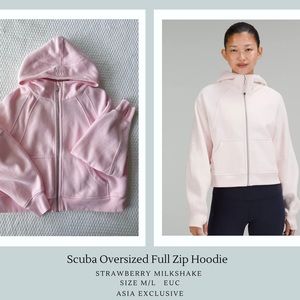 Lululemon Scuba Full Zip Oversized Hoodie Strawberry Milkshake